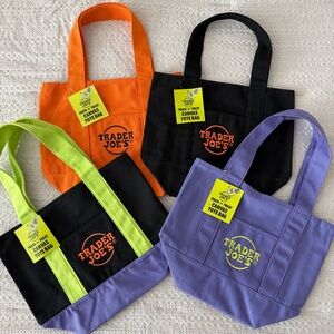 Trader Joe's Canvas Tote Bags - Set of 4